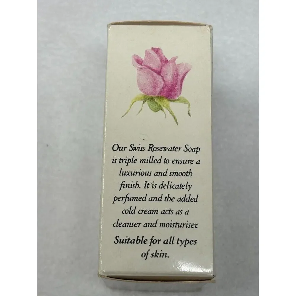 Vtg Crabtree‎ & Evelyn Rosewater with Cold Cream Eau De Rose Bar Soap 3.5 oz NIP
